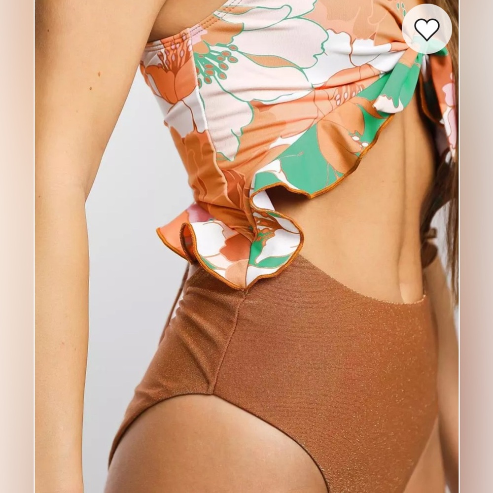 P2F Carly Swimsuit Size Medium One Piece Power 2 The Flower Paradise Poppies - Picture 3 of 11